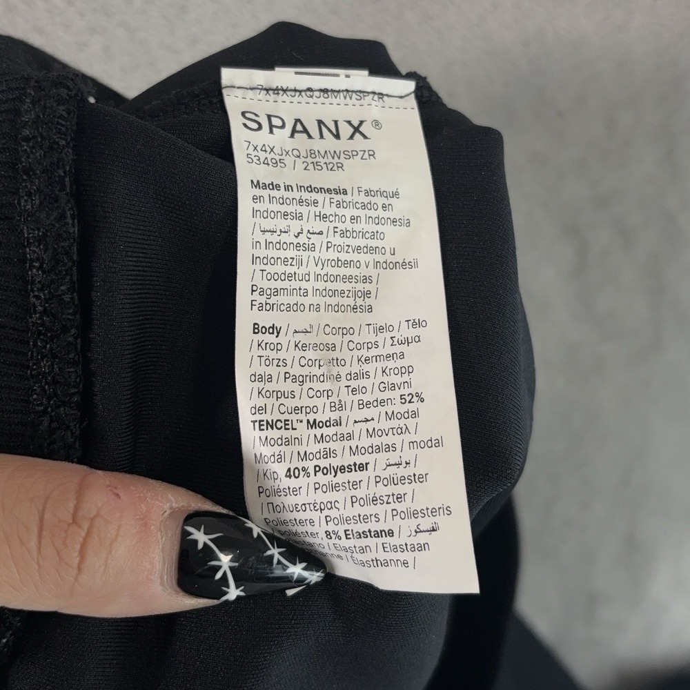 SPANX Carrot Leg Ankle Pants Womens Size Large Black Air Essentials Lounge - Picture 6 of 6